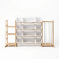 Keezi 3-in-1 Kids Toy Storage Organiser with 12 Bins, Shelves & Animal Storage