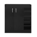 Artiss Shoe Rack Cabinet 21 Pairs Adjustable Shelves Black