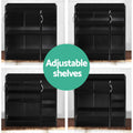 Artiss Shoe Rack Cabinet 21 Pairs Adjustable Shelves Black
