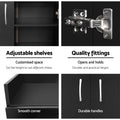 Artiss Shoe Rack Cabinet 21 Pairs Adjustable Shelves Black