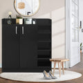 Artiss Shoe Rack Cabinet 21 Pairs Adjustable Shelves Black