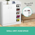 Artiss Shoe Rack Cabinet 21 Pairs Adjustable Shelves White