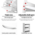 Artiss 2x Shoe Cabinet Storage Organiser 2 Flip Drawer White