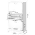Artiss Shoe Rack Cabinet 36 Pairs Adjustable Shelves Ivy