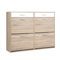 Artiss Shoe Rack Cabinet 36 Pairs Adjustable Shelves Pine