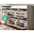 Artiss Shoe Rack Cabinet 36 Pairs Adjustable Shelves Pine