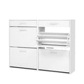 Artiss Shoe Rack Cabinet 36 Pairs Adjustable Shelves White