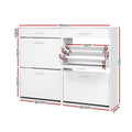 Artiss Shoe Rack Cabinet 36 Pairs Adjustable Shelves White