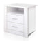 Artiss Bedside Table 2 Drawer White with Shelf
