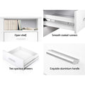 Artiss Bedside Table 2 Drawer White 2 Pack with Shelf