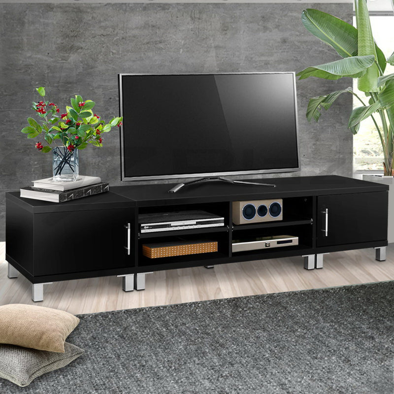 Artiss TV Cabinet 190cm Black Entertainment Unit