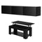 Artiss TV Unit & Coffee Table Set Storage Cabinet Black