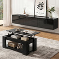 Artiss TV Unit & Coffee Table Set Storage Cabinet Black