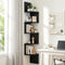 Artiss 5-Tier Corner Floating Wall Shelf Bookshelf Black