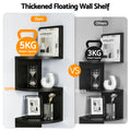 Artiss 5-Tier Corner Floating Wall Shelf Bookshelf Black
