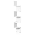 Artiss Floating Corner Wall Shelf 5-Tier White