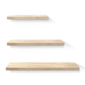 Artiss Floating Wall Shelf Set 3 Oak 60cm Walnut Display
