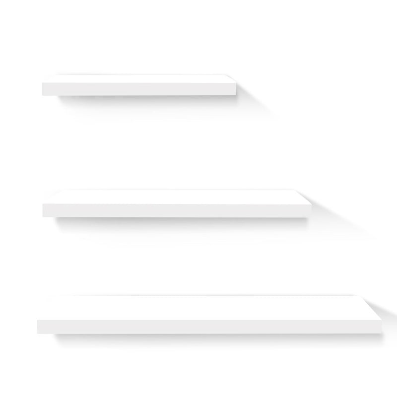 Artiss Floating Wall Shelf Set 3 White