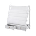 Keezi Kids Bookshelf Metal Storage Rack Toy Organiser White
