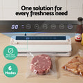 Devanti Vacuum Sealer Machine 6 Modes Auto Seal Slide Cutter White