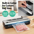Devanti Vacuum Sealer Machine 9 Modes Auto Seal Cutter Black