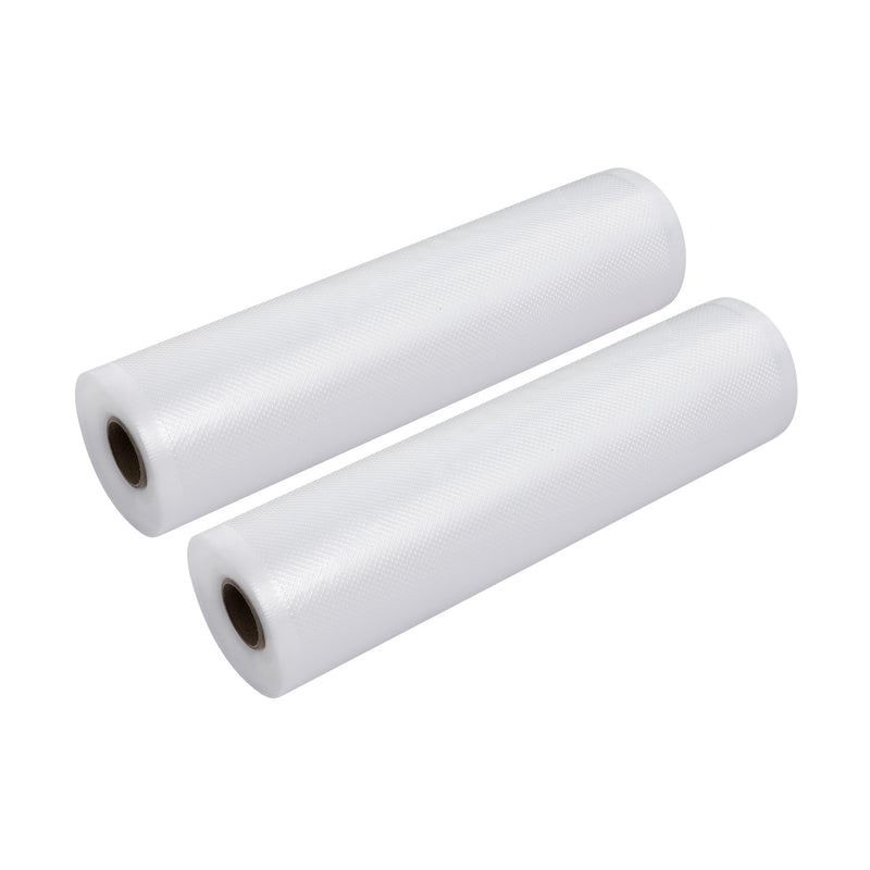 2 Rolls Food Vacuum Sealer Bags 25cm x 6m Heat Seal Storage