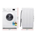 Devanti 8kg Front Load Washing Machine Quick Wash 24h Delay