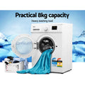 Devanti 8kg Front Load Washing Machine Quick Wash 24h Delay