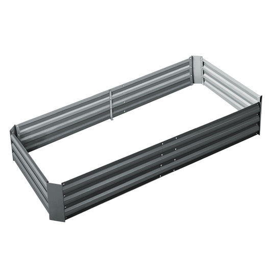 Green Fingers Garden Bed 180x90cm Galvanised Steel Raised Planter