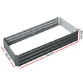 Green Fingers 210x90cm Raised Garden Bed Galvanised Steel Planter