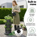 Green Fingers 5 Tier Vertical Garden Planter with Wheels Black