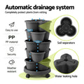 Green Fingers 5 Tier Vertical Garden Planter with Wheels Black