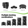 Green Fingers 5 Tier Vertical Garden Planter with Wheels Black