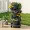 Green Fingers 5 Tier Vertical Garden Planter with Wheels Black