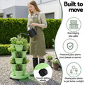 Green Fingers 5 Tier Vertical Garden Planter with Wheels Light Green