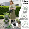 Green Fingers 5 Tier Vertical Garden Planter w/ Wheels Grey