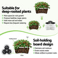 Green Fingers 5 Tier Vertical Garden Planter White Stackable Wheels