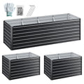 Green Fingers 2-in-1 Raised Garden Bed 240cm Galvanised Steel 77cm Deep