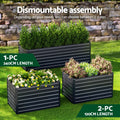 Green Fingers 2-in-1 Raised Garden Bed 240cm Galvanised Steel 77cm Deep