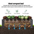 Green Fingers 2-in-1 Raised Garden Bed 240cm Galvanised Steel 77cm Deep