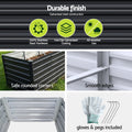 Green Fingers 2-in-1 Raised Garden Bed 240cm Galvanised Steel 77cm Deep