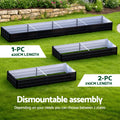 Green Fingers Raised Garden Bed 2PC 210x90cm Galvanised Metal