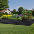 Green Fingers Raised Garden Bed 2PC 210x90cm Galvanised Metal
