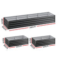 Green Fingers 2-in-1 Raised Garden Bed 240cm Metal Planter Box 45cm