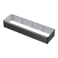 Green Fingers 2-in-1 Raised Garden Bed 240cm Metal Planter Box 45cm