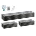 Green Fingers 45cm Raised Garden Bed 320cm Metal Planter Box Galvanised