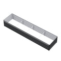 Green Fingers 45cm Raised Garden Bed 320cm Metal Planter Box Galvanised