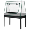 Green Fingers Garden Bed 116x60cm Metal Elevated w Greenhouse Cover
