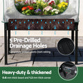 Green Fingers Garden Bed 116x60cm Metal Elevated w Greenhouse Cover