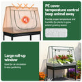 Green Fingers Garden Bed 116x60cm Metal Elevated w Greenhouse Cover